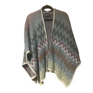 Lovemarks Knit Poncho Cardigan Sweater